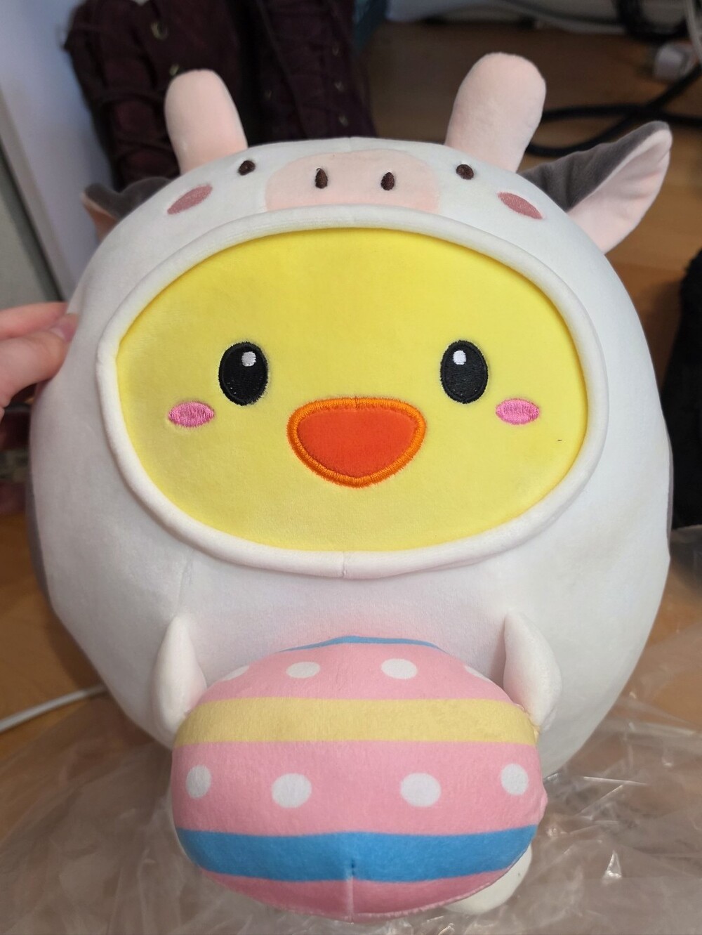 Squishmallow - Easter chick in a cow costume